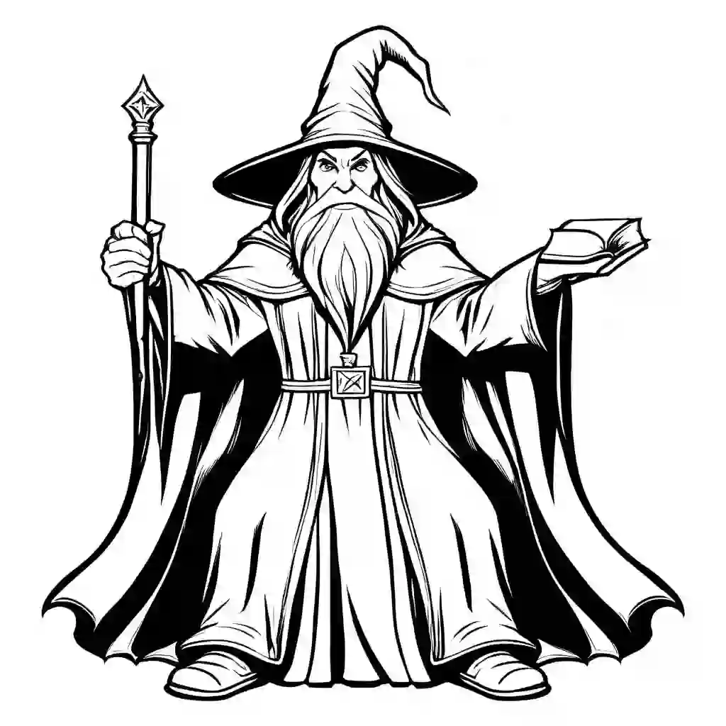 Wizards coloring pages